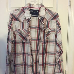 American Eagle plaid / flannel casual button down